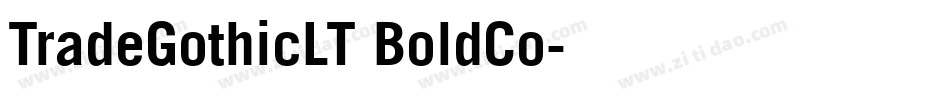 TradeGothicLT BoldCo字体转换